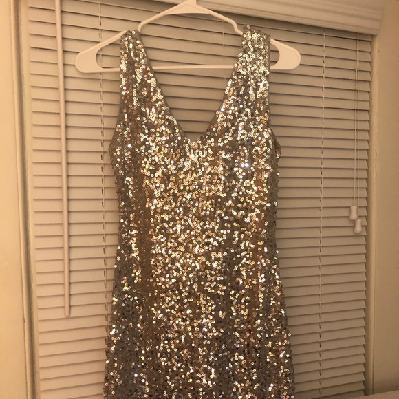 Amazon PrettyGuide Silver Sequin Cocktail Dress - Picture 4 of 5